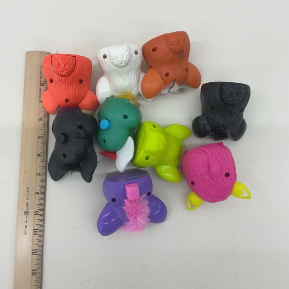 Preowned Multicolor Furby Purple Green Pink Figure Lot Plastic - Picture 2 of 5